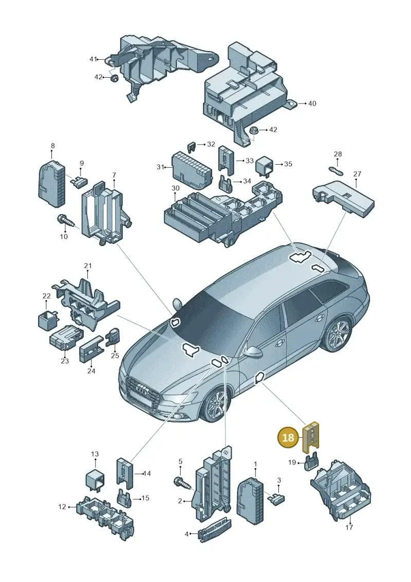 1J0937530 — Audi A6 Av. qu. 3.0 (2012-2018) diagram 738937000, position 18