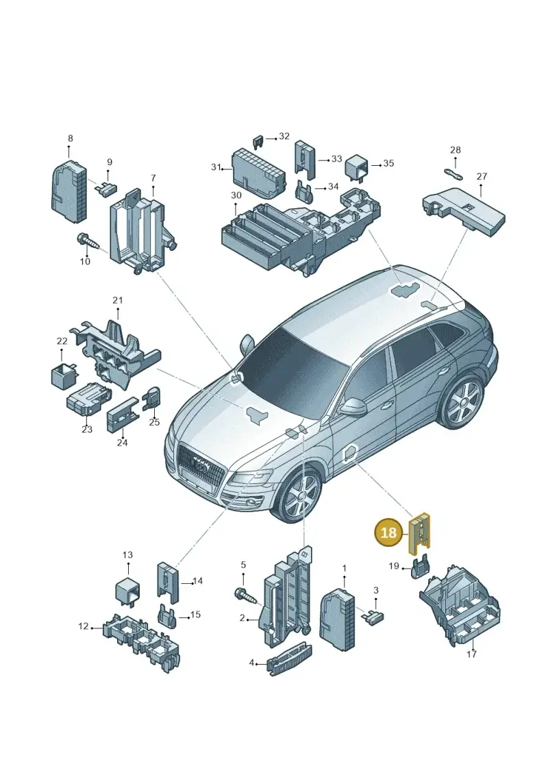 1J0937530 — Audi Q5 qu. 2.0 TDI (2012-2017) diagram 751937000, position 18