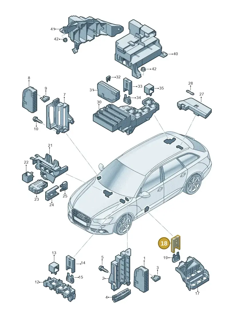 1J0937530 — Audi RS6 Avant (2013-2018) diagram 758937000, position 18