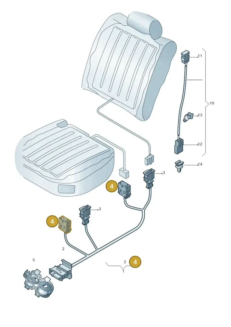 1J0937723 — Audi A6 2.7 TDI (2008-2011) diagram 448972200, position 4