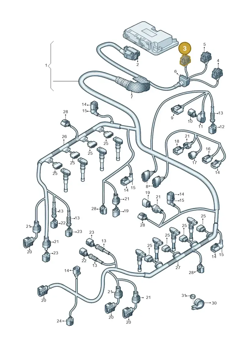 1J0937733 — Audi Q7 qu. 3.0 TDI (2009-2015) diagram 493971500, position 3
