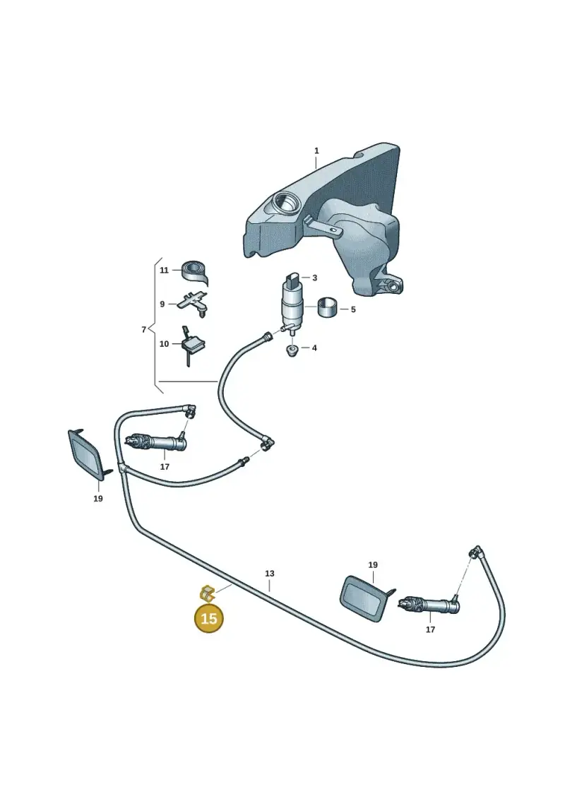 1J0955846 — Audi Q3 quattro (2018-2019) diagram 597955045, position 15