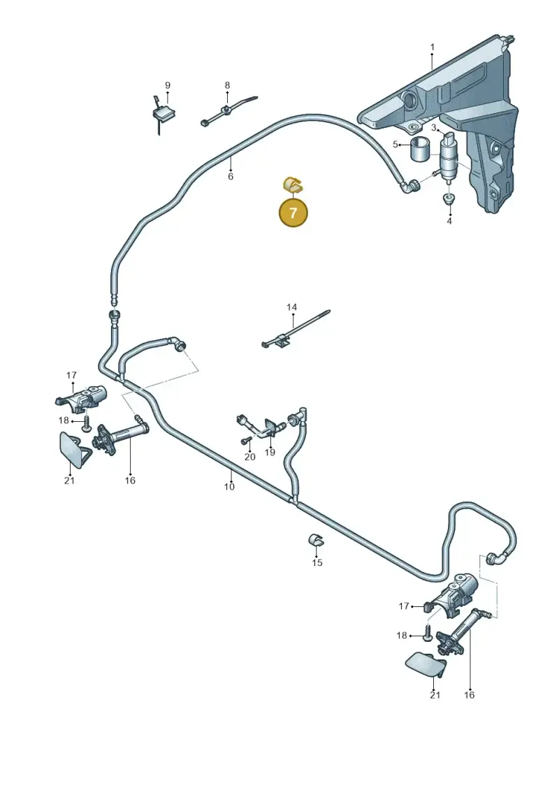 1J0955846 — Audi RS6 Avant (2019-) diagram 435955035, position 7