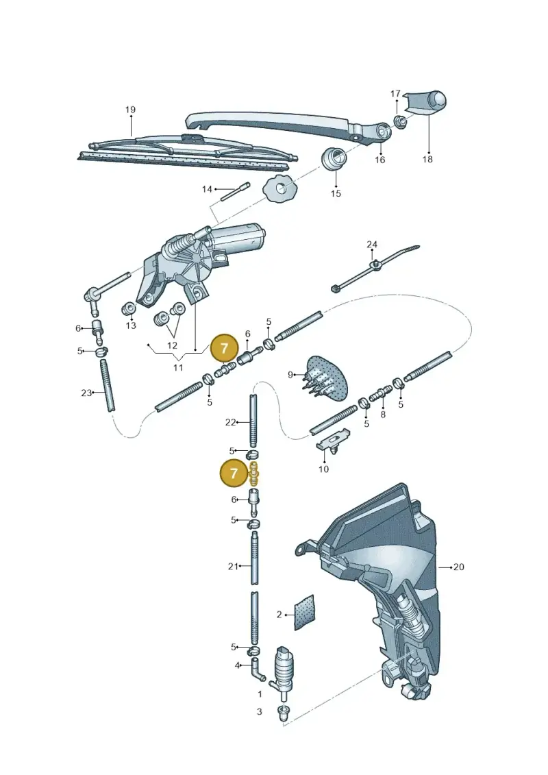 1J0955875B — Audi A6 2.7 TDI (2008-2011) diagram 448955500, position 7