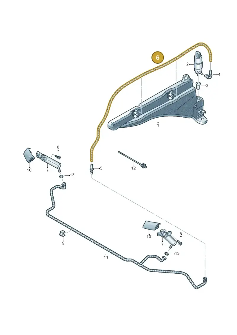 1J0955964F — Audi RS3 Limousine (2017-2020) diagram 858955300, position 6