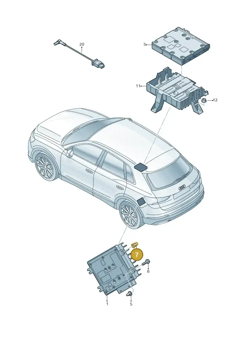 1J0971254 — Audi Q4 Sportback (2021-2022) diagram 89a035400, position 7