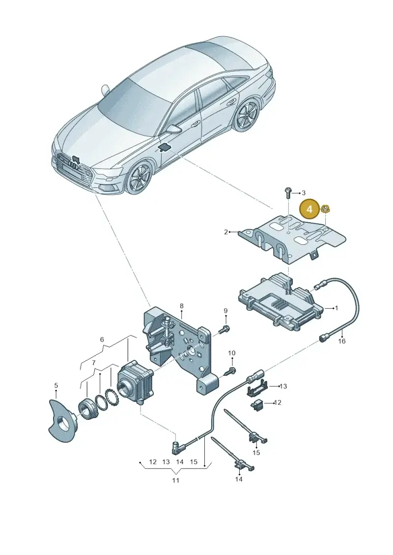 1J0971254B — Audi A6 2.0 (2018-) diagram 430907400, position 4
