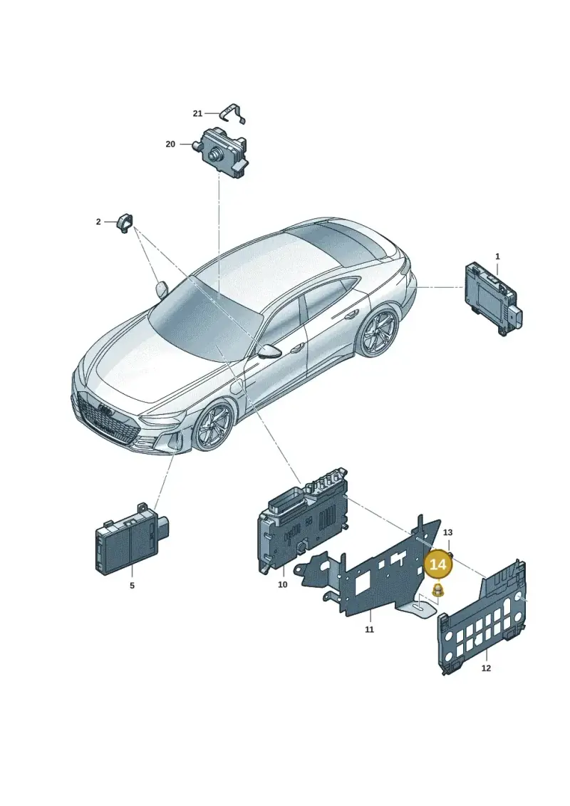 1J0971254B — Audi RS e-tron GT (2020-2020) diagram 4j1907220, position 14