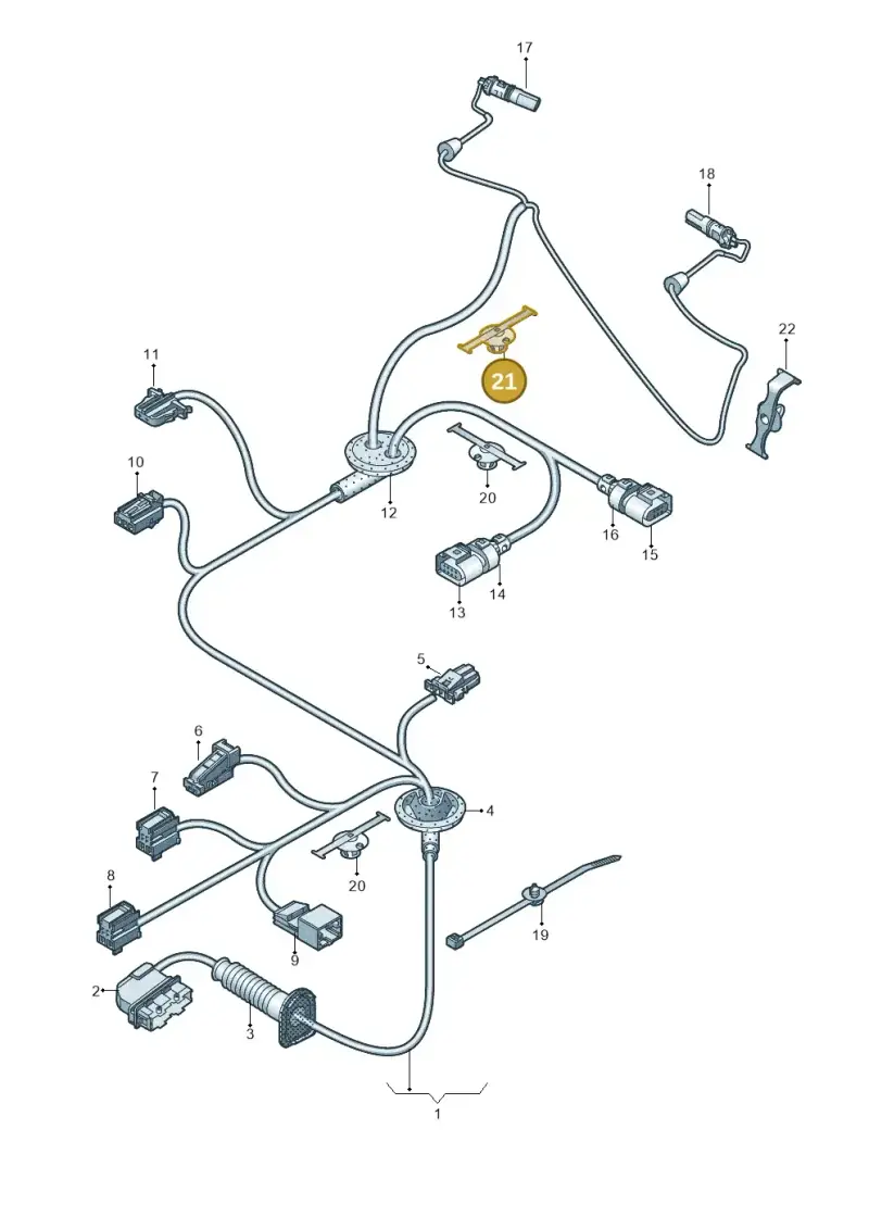 1J0971445C — Audi RS4 Avant (2017-) diagram 849972370, position 21