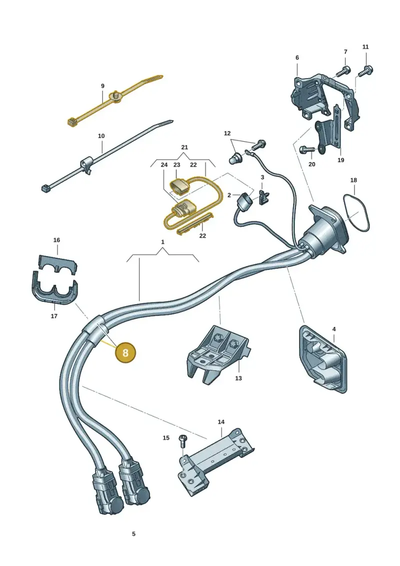 1J0971798C — Audi Q8 e-tron (2018-2020) diagram 586970135, position 8