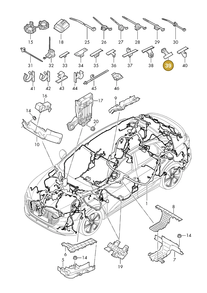 1J0971930E — Audi Q6 e-tron (2023-) diagram f5s971800, position 39