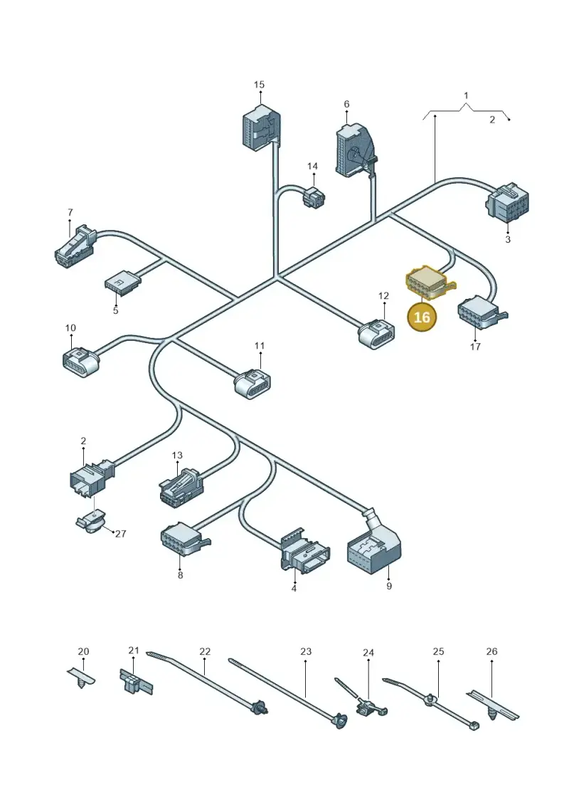 1J0972723 — Audi RS Q8 Quattro (2019-) diagram 429882005, position 16