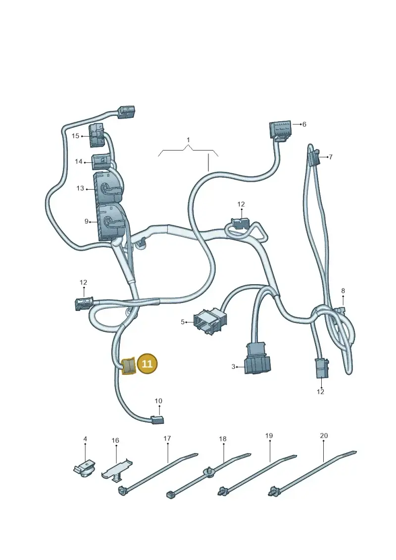 1J0972725 — Audi Q4 Sportback (2021-2022) diagram 435882100, position 11