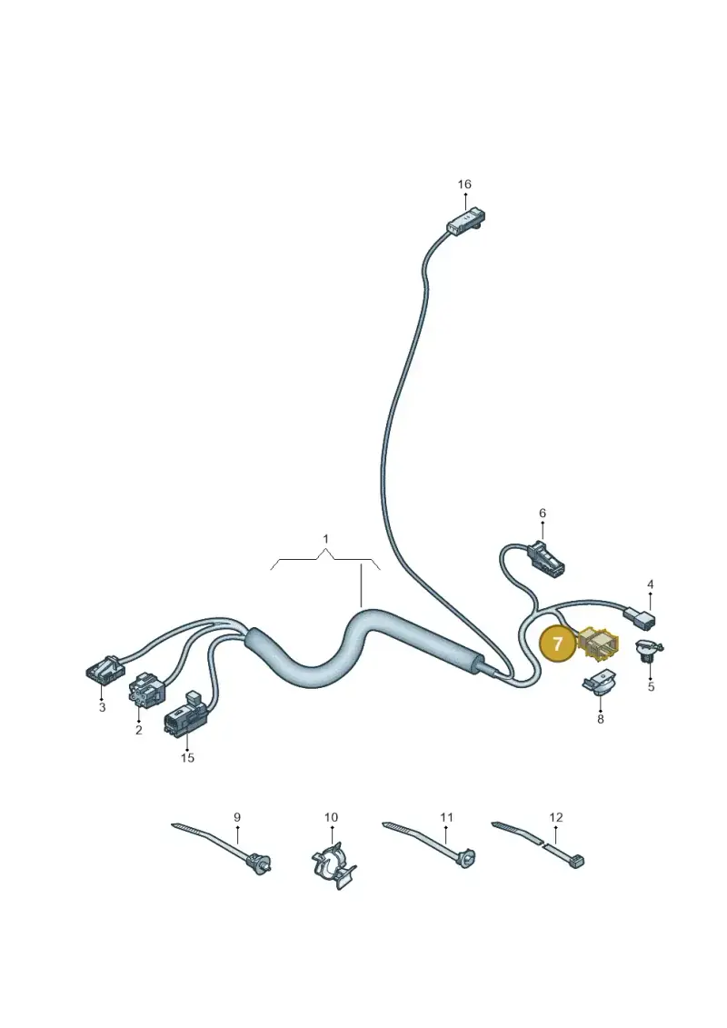 1J0972732 — Audi A1 sportback 1.0 (2018-) diagram 592882100, position 7