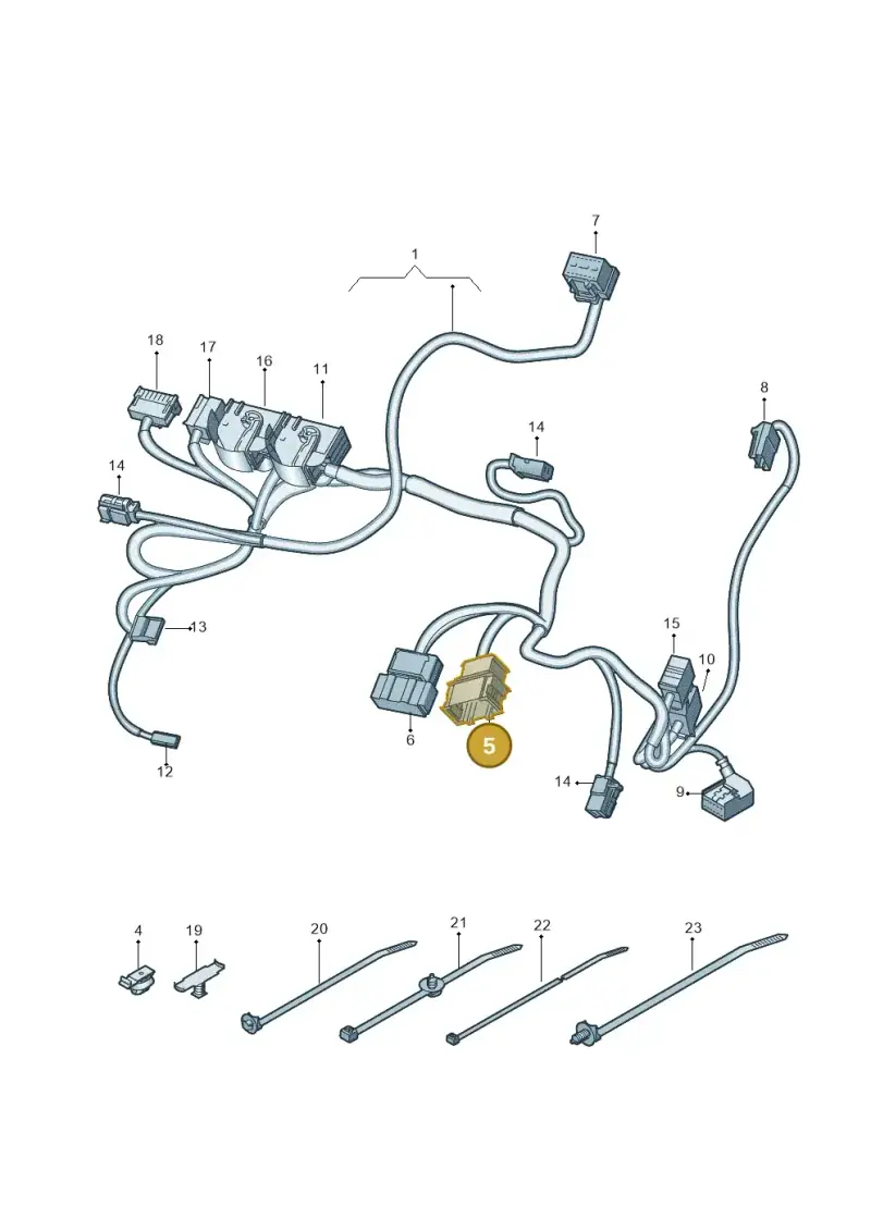 1J0972734 — Audi RS6 Avant (2019-) diagram 435882050, position 5