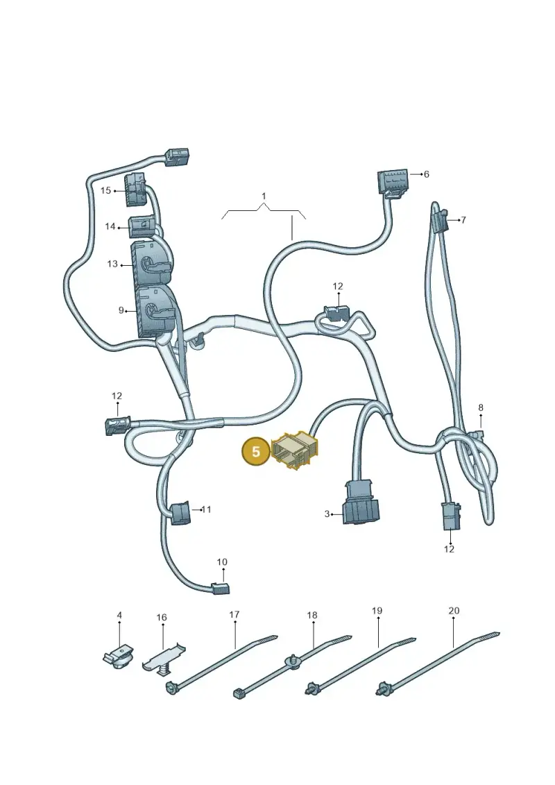 1J0972734 — Audi RS6 Avant (2019-) diagram 435882100, position 5