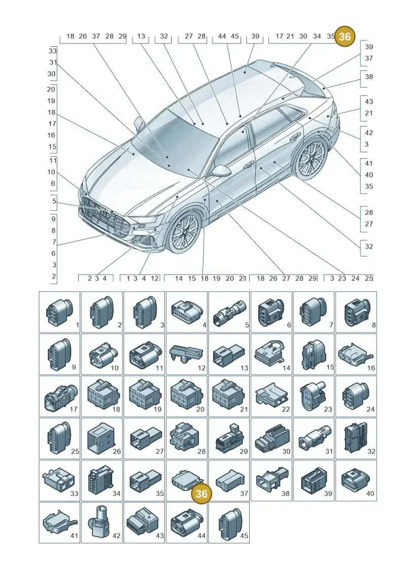 1J0972753 — Audi RS Q8 Quattro (2019-) diagram 429971820, position 36