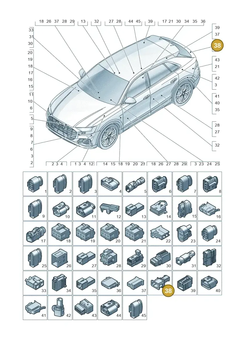 1J0972761 — Audi RS Q8 Quattro (2019-) diagram 429971820, position 38