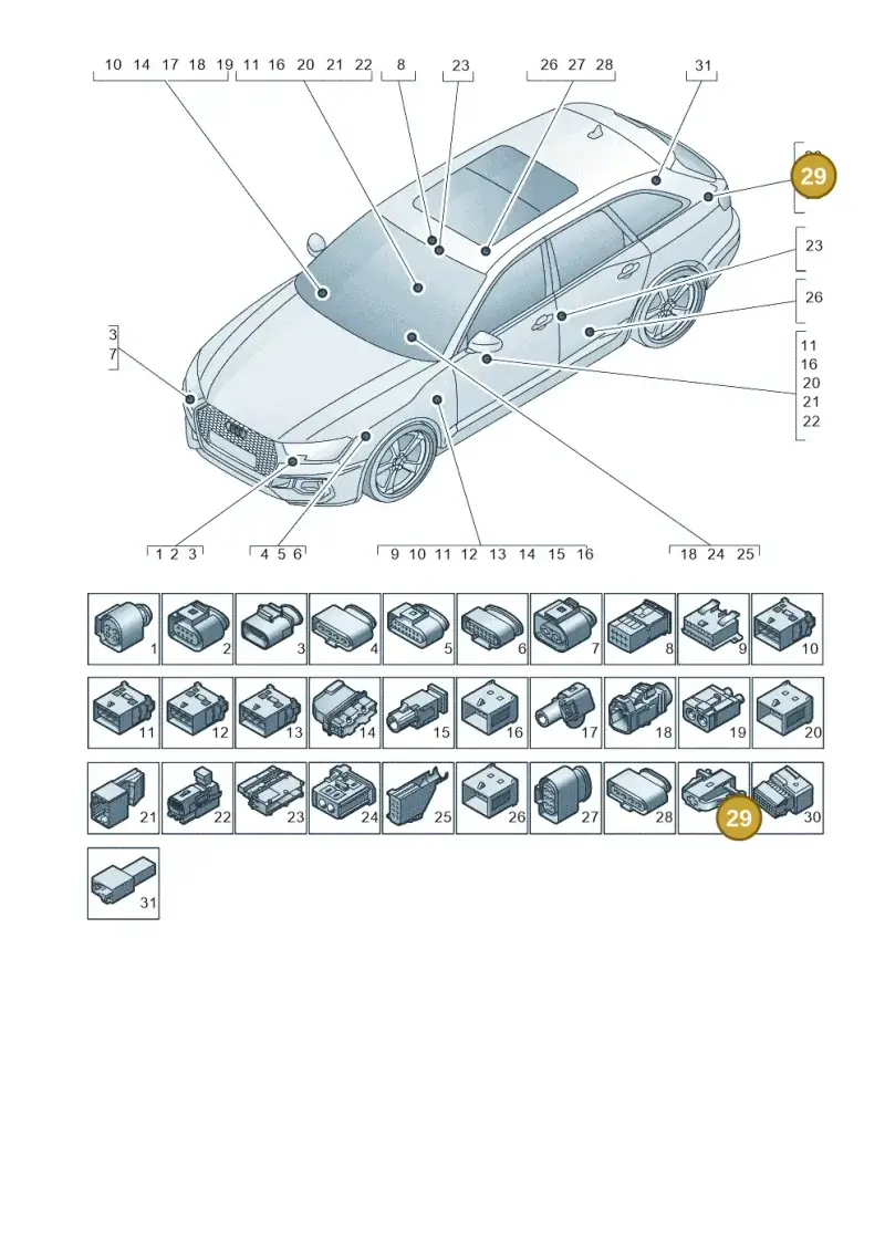 1J0972761 — Audi RS4 Avant (2017-) diagram 438971820, position 29