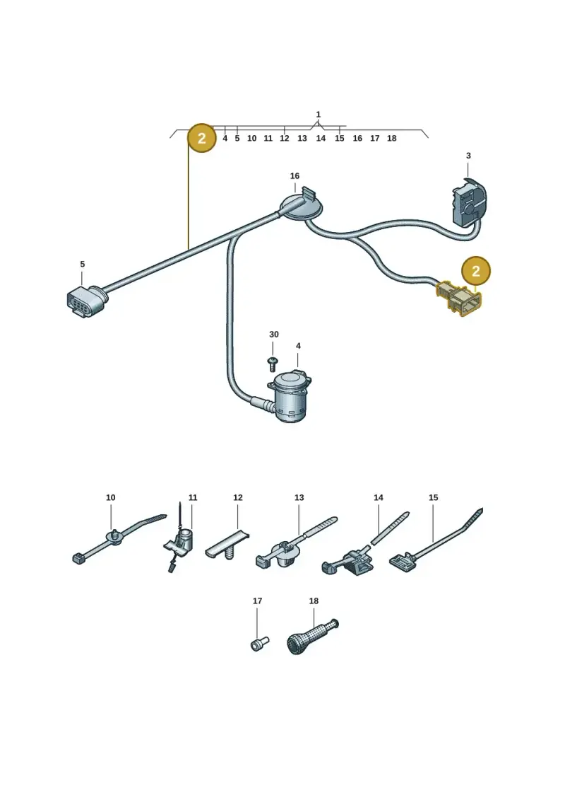 1J0972761 — Audi A5 Limo 2.0 (2024-) diagram 8wk972680, position 2