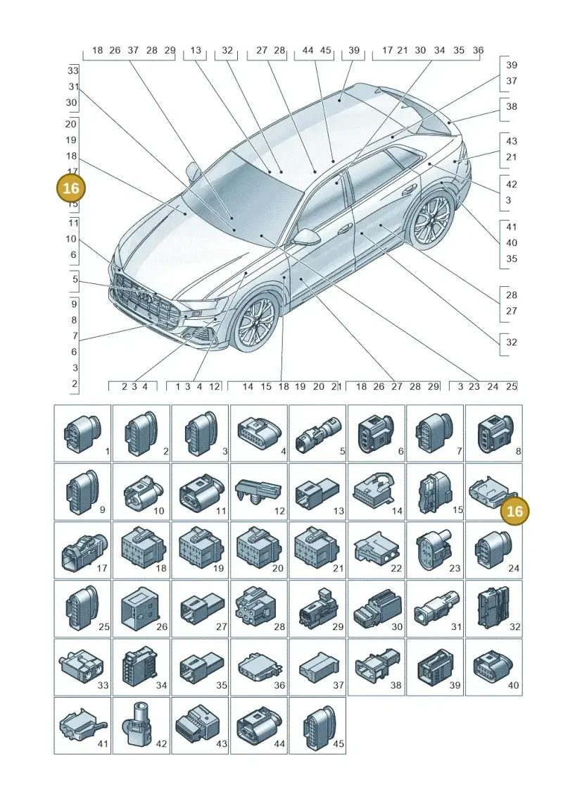 1J0972762 — Audi RS Q8 Quattro (2019-) diagram 429971820, position 16
