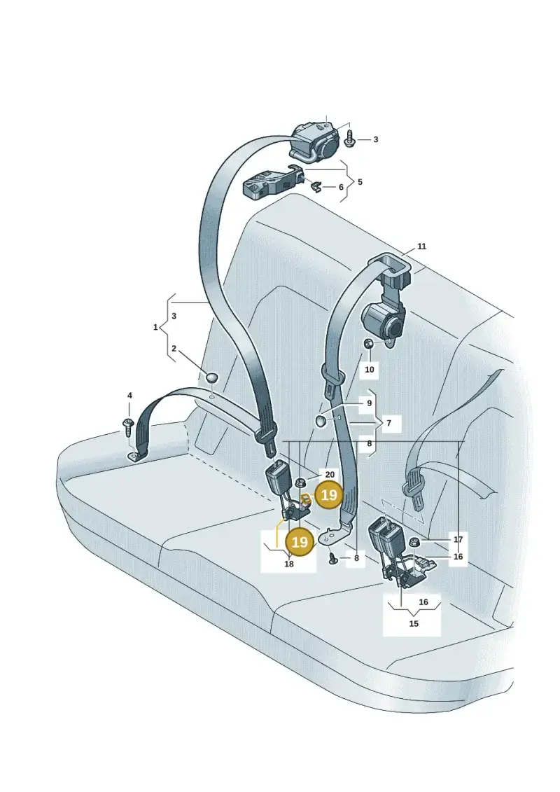 1J0973332 — Audi A5 Limo 2.0 (2024-) diagram 8wh857700, position 19