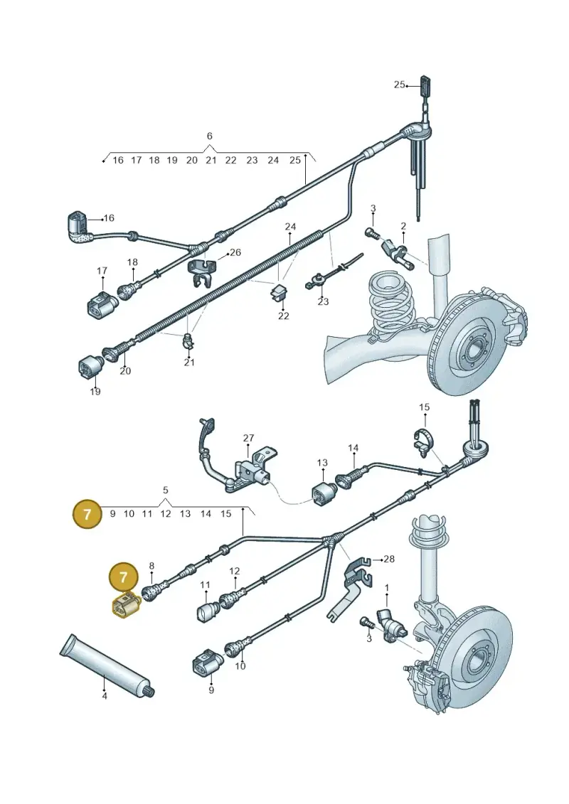 1J0973702A — Audi RSQ3 qu. 2.5 (2013-2018) diagram 764927000, position 7