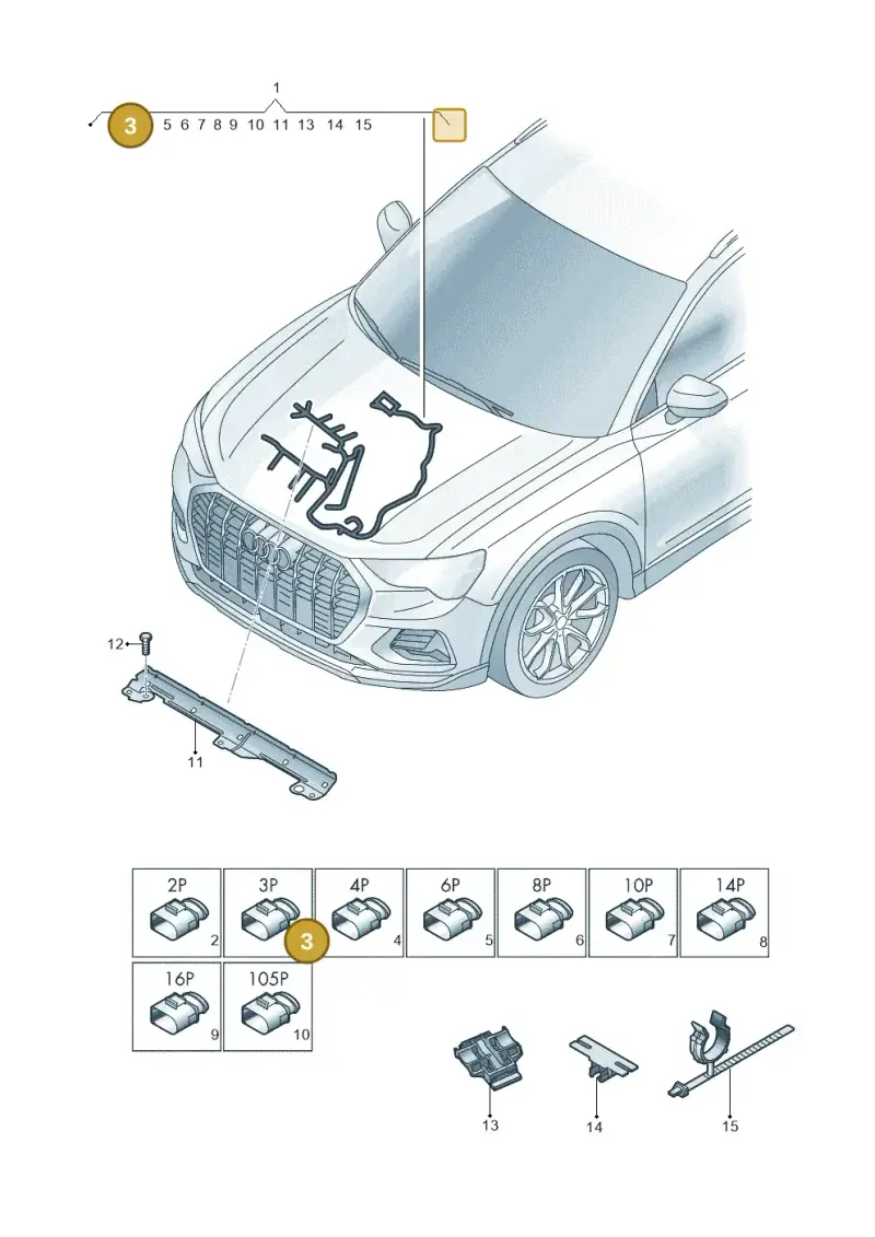 1J0973723 — Audi RSQ3 Sportback (2019-2024) diagram f3z971150, position 3
