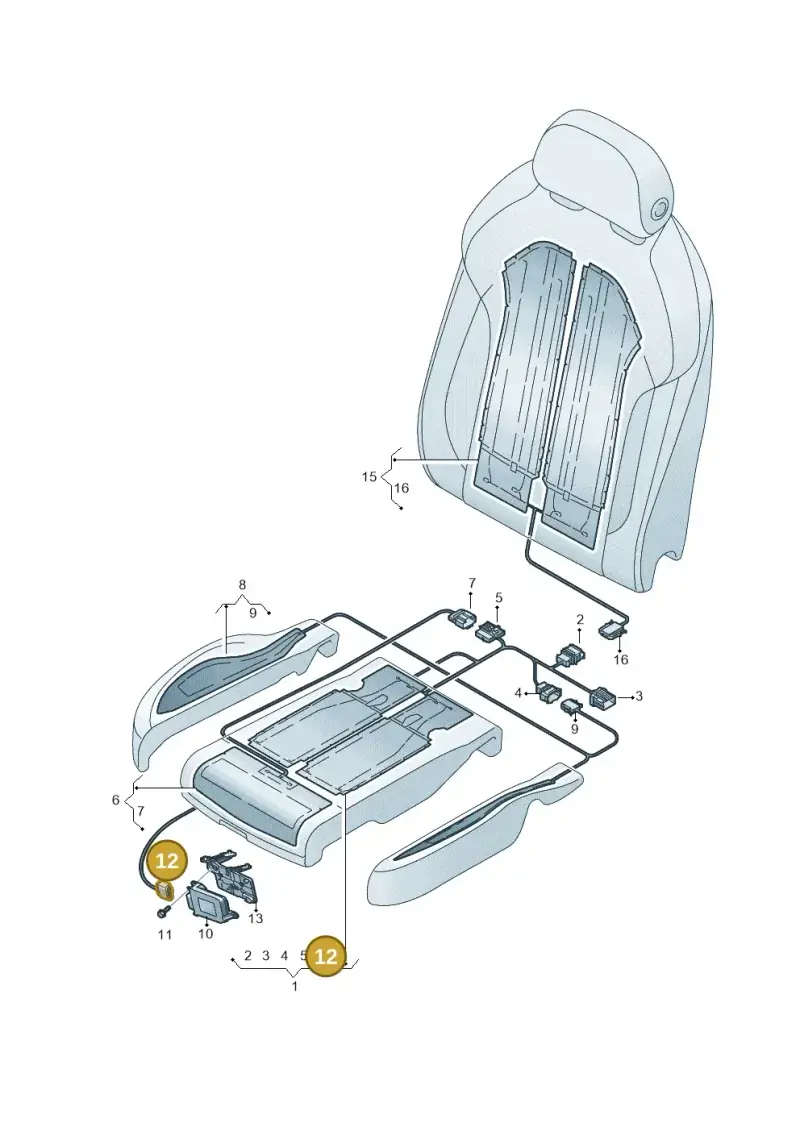1J0973735 — Audi Q3 quattro (2018-2019) diagram 597963050, position 12