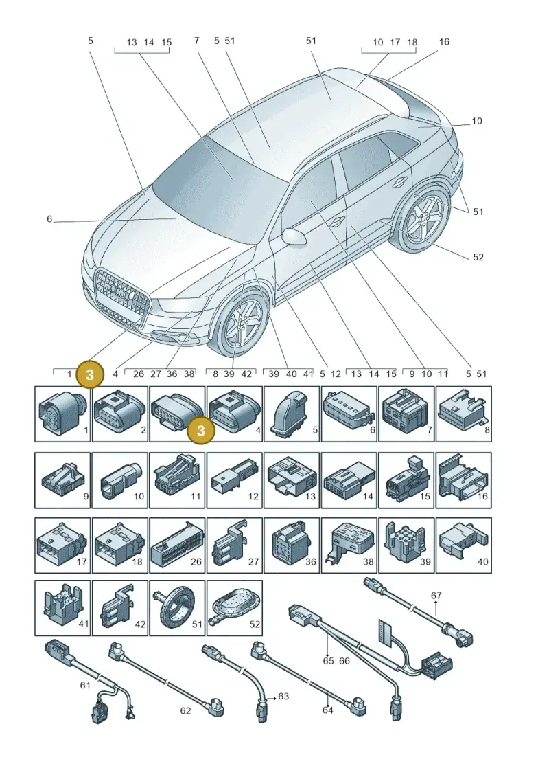 1J0973737 — Audi Q3 1.4 (2016-) diagram 728971790, position 3