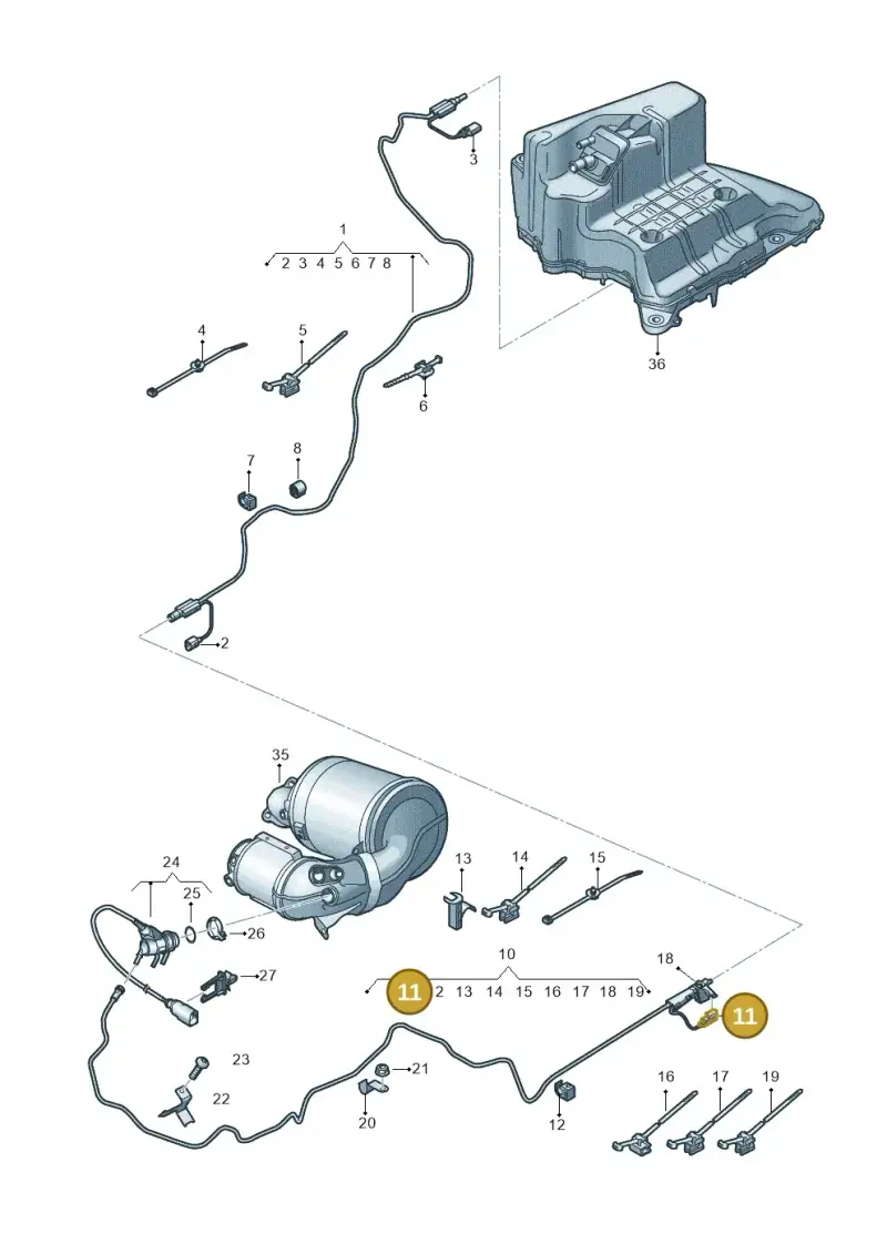 1J0973822A — Audi A6 2.0 (2018-) diagram 430201072, position 11