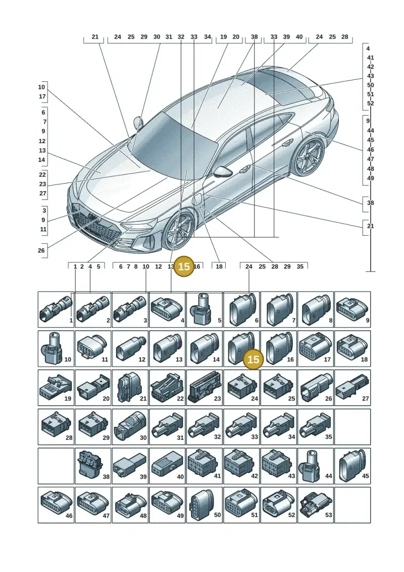 1J0973835 — Audi RS e-tron GT (2020-2020) diagram 4j1971820, position 15