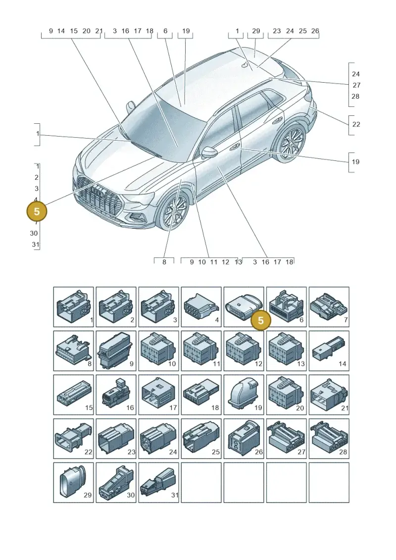 1J0973835 — Audi Q4 Sportback (2021-2022) diagram 89a971820, position 5