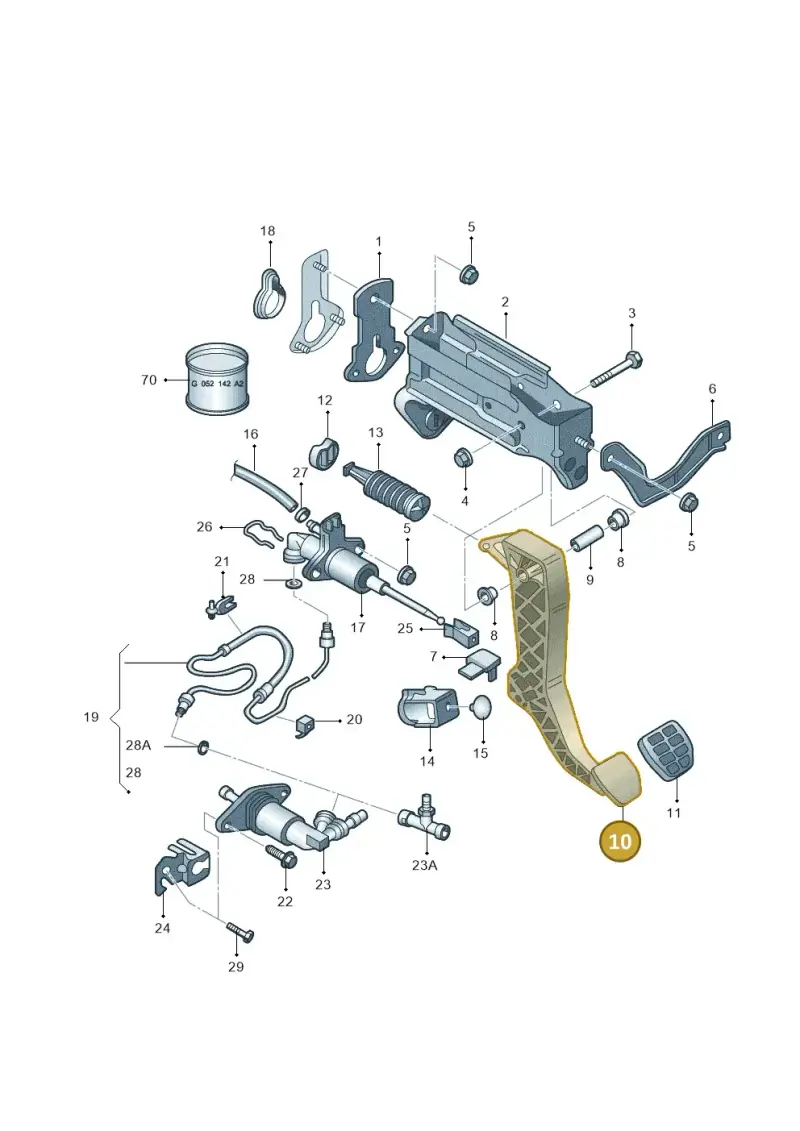 1J2721319C — Audi TT Coupe/Roadster (2002-2006) diagram 194721250, position 10