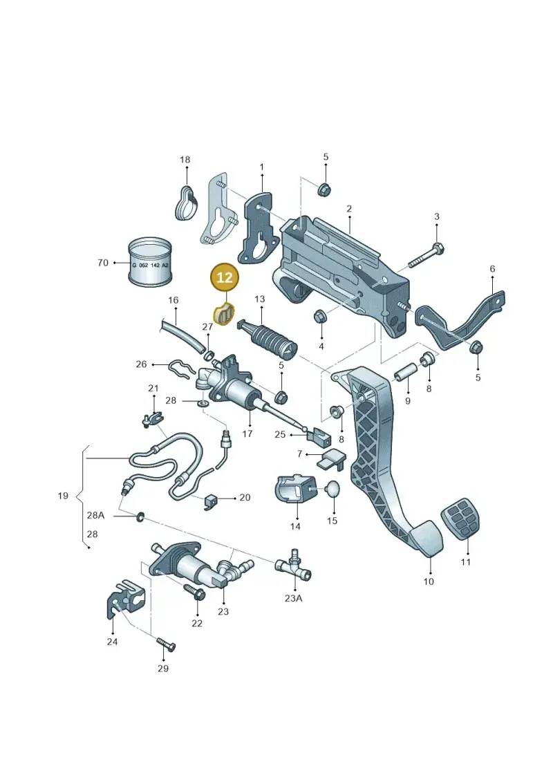 1J2721423 — Audi TT Coupe/Roadster (2002-2006) diagram 194721250, position 12