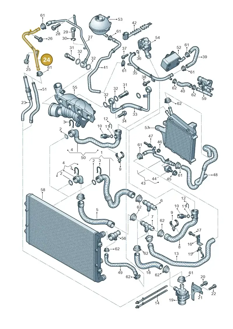 1K0121070AQ — Audi A3 Sportback (2008-2013) diagram 412121440, position 24