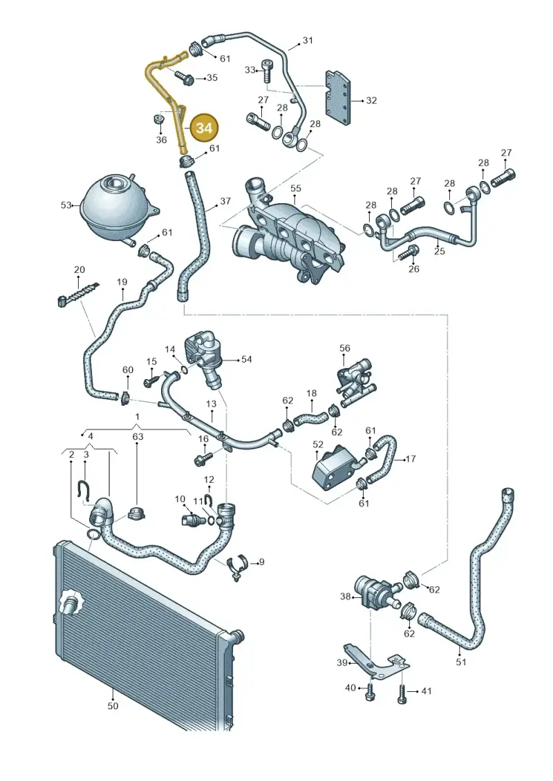 1K0121070AQ — Audi TT Coupe/Roadster 08> (2007-) diagram 609121340, position 34