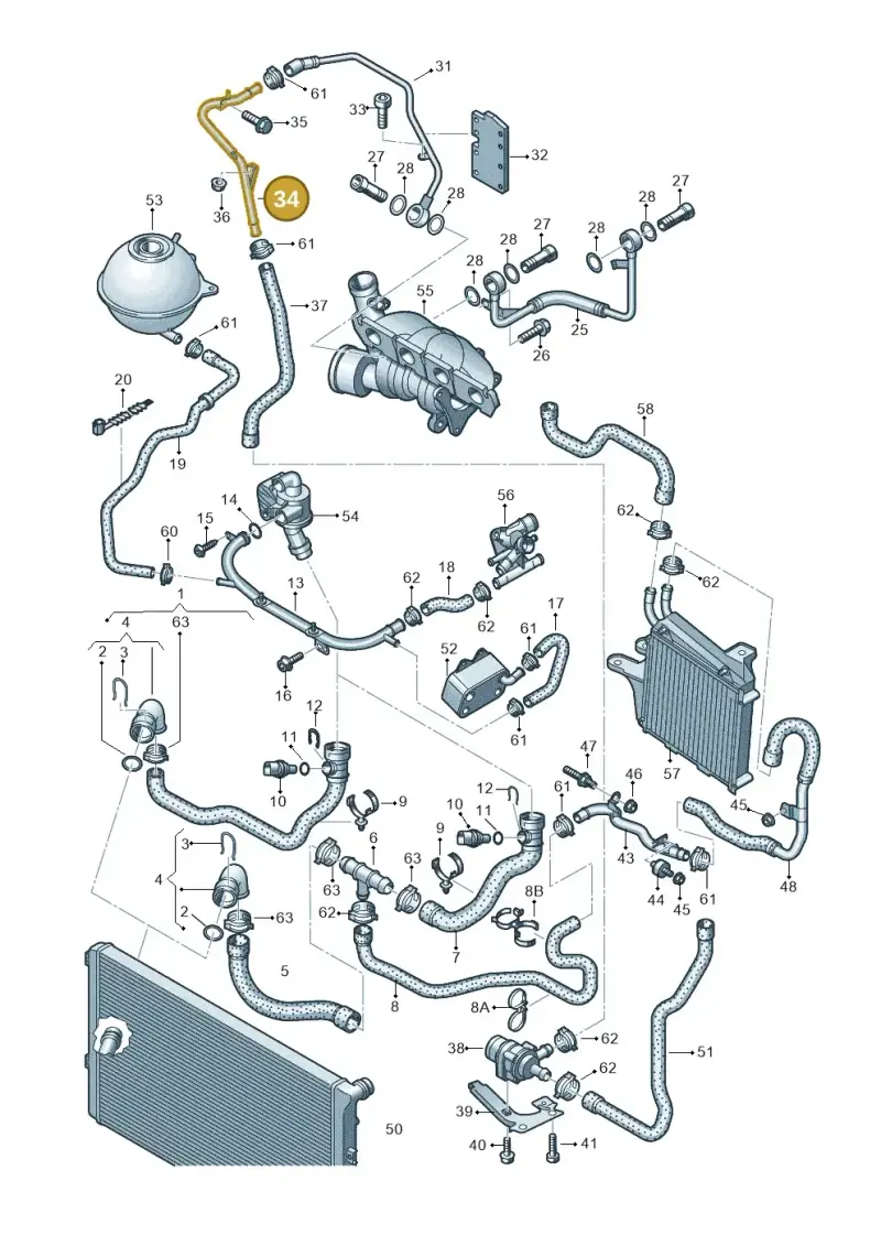 1K0121070AQ — Audi TTS Coupe 2.0 (2010-2014) diagram 609121510, position 34
