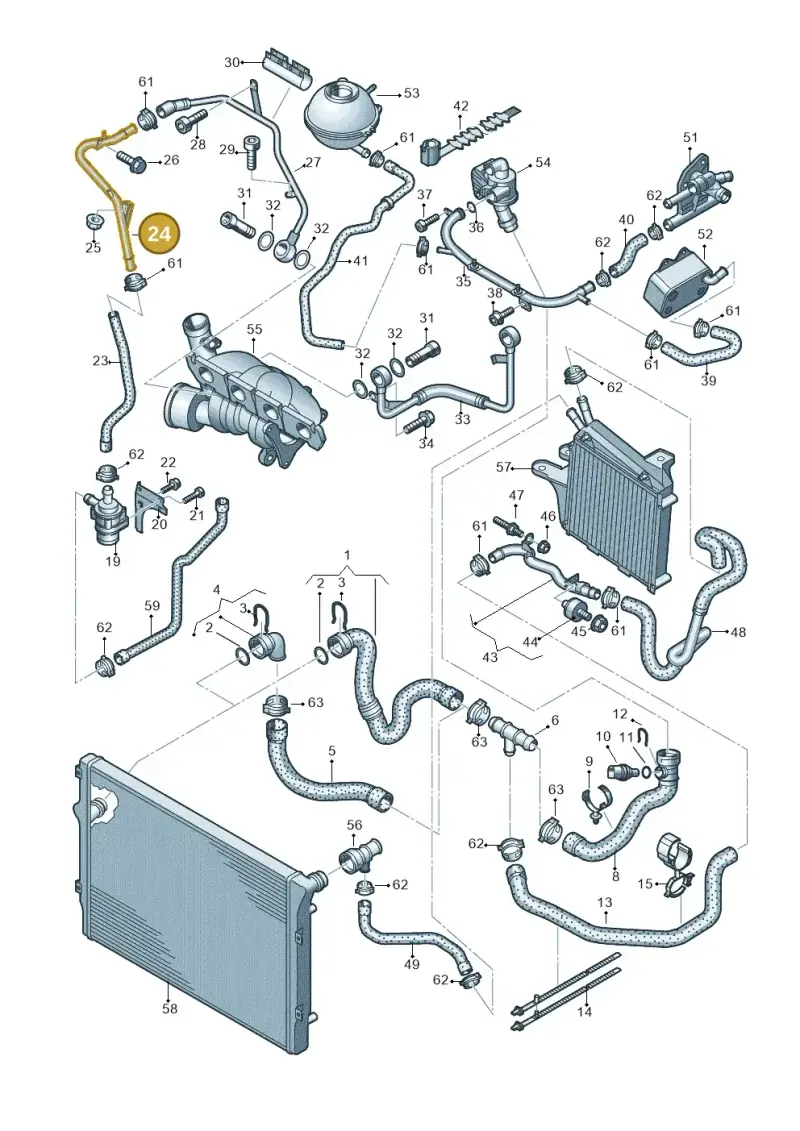 1K0121070AQ — Audi A3 Sportback (2008-2013) diagram 646121590, position 24