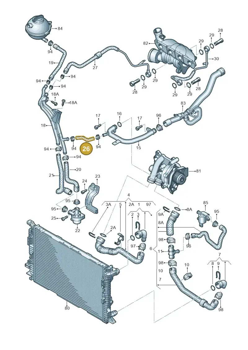 1K0121109AL — Audi Q3 2.0 TDI (2014-2019) diagram 728121400, position 26