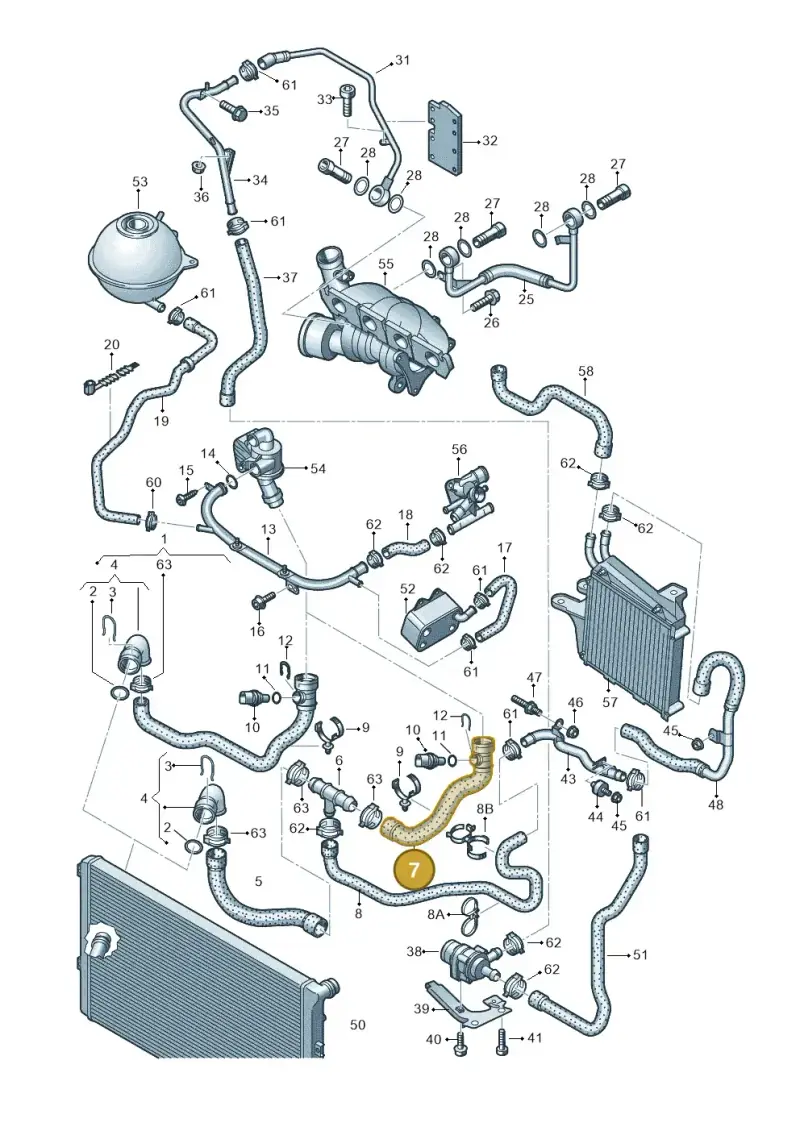 1K0121156BC — Audi TTS Coupe 2.0 (2010-2014) diagram 609121510, position 7