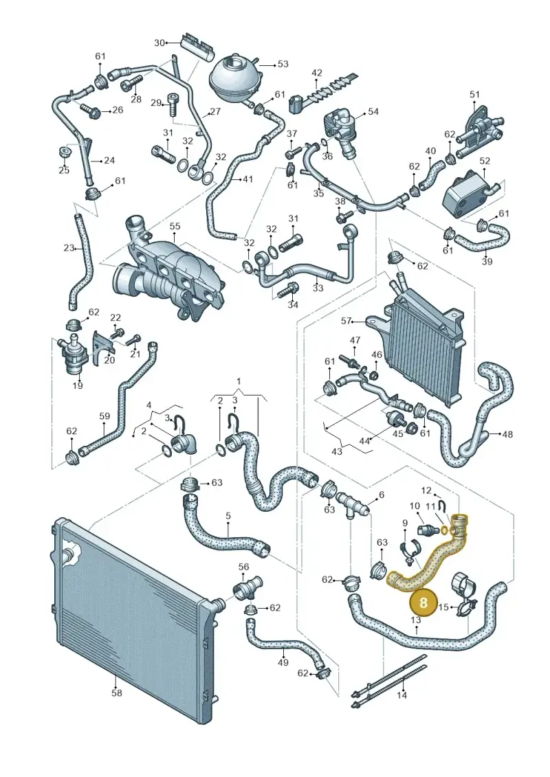 1K0121156BC — Audi A3 Sportback (2008-2013) diagram 646121590, position 8