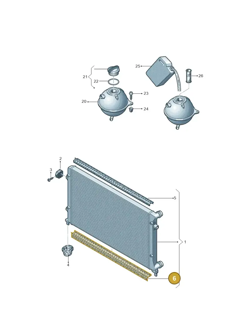 1K0121345G — Audi A3 Sportback (2008-2013) diagram 412121700, position 6