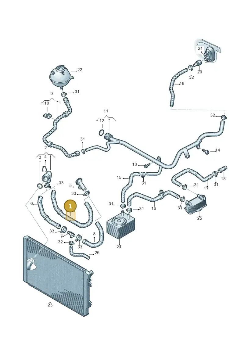 1K0122051FQ — Audi A3/S3/Sportb./qu. 08 (2007-) diagram 412121480, position 1