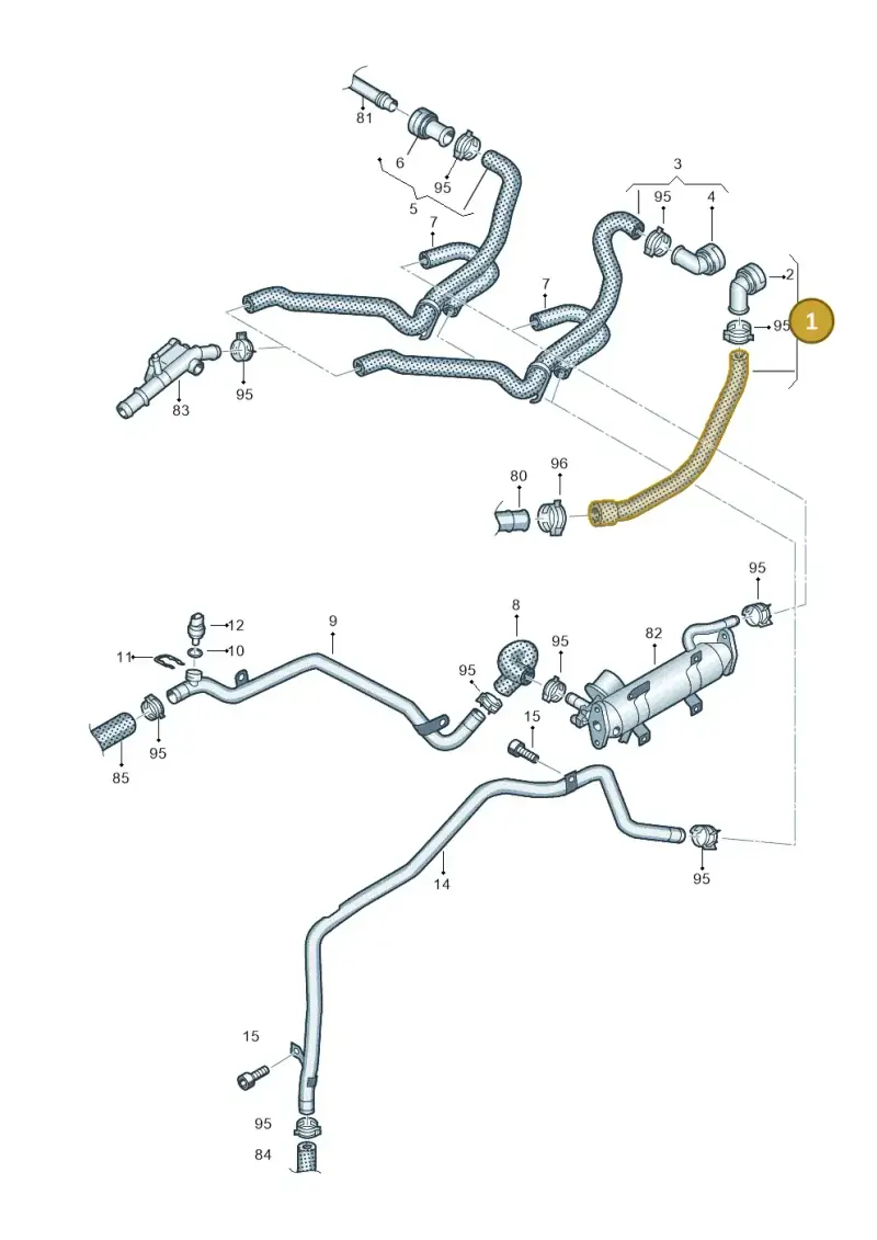 1K0122073GE — Audi A3 Cab. 2.0 TDI (2007-2013) diagram 634121610, position 1
