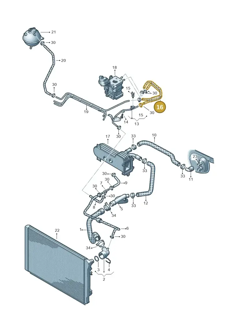 1K0122447T — Audi A3/S3/Sportb./qu. 08 (2007-) diagram 412121450, position 16