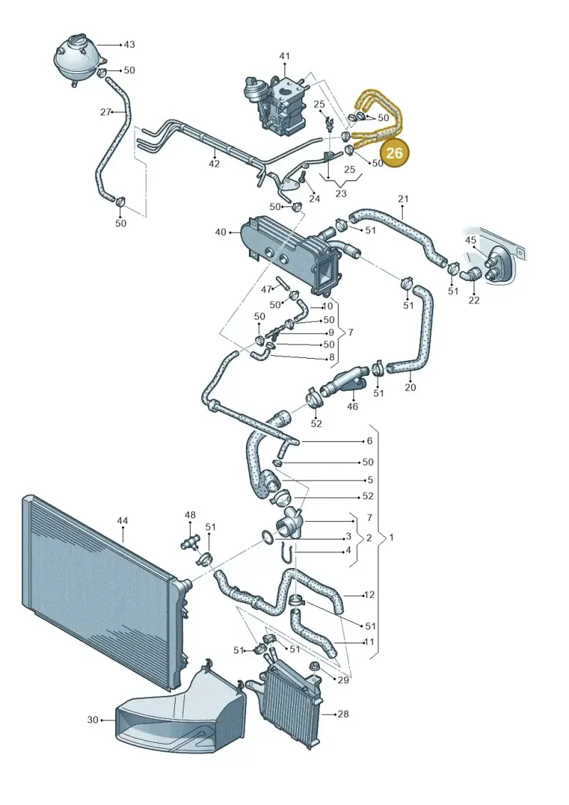 1K0122447T — Audi A3/S3/Sportb./qu. 08 (2007-) diagram 412121470, position 26