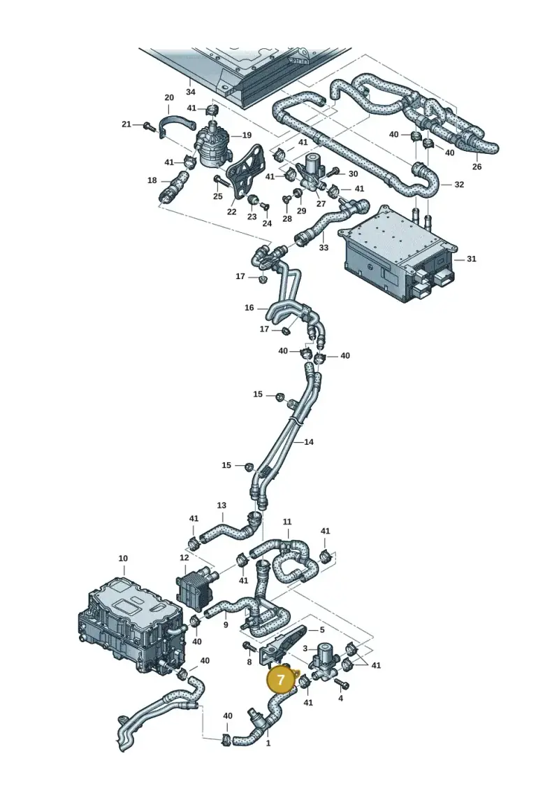 1K0129734B — Audi A8L (2017-2022) diagram 838121077, position 7