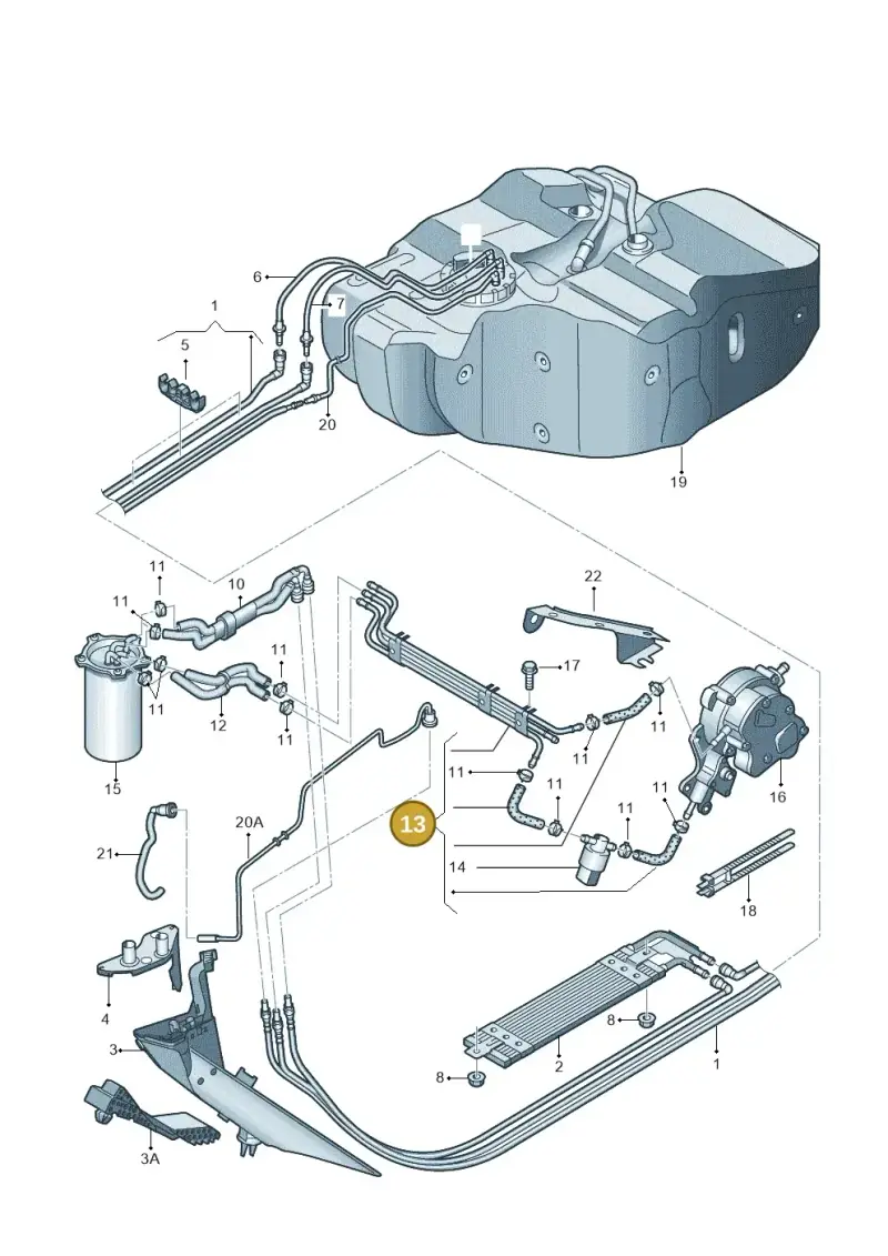 1K0130308J — Audi A3/S3/Sportb./qu. 08 (2007-) diagram 412201250, position 13