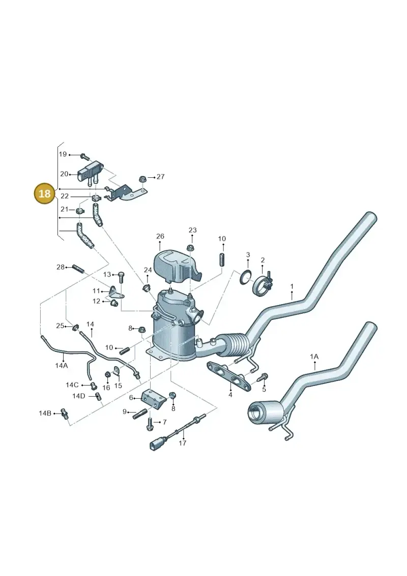 1K0131552H — Audi A3 Sportback (2008-2013) diagram 646253620, position 18